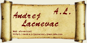 Andrej Lačnevac vizit kartica